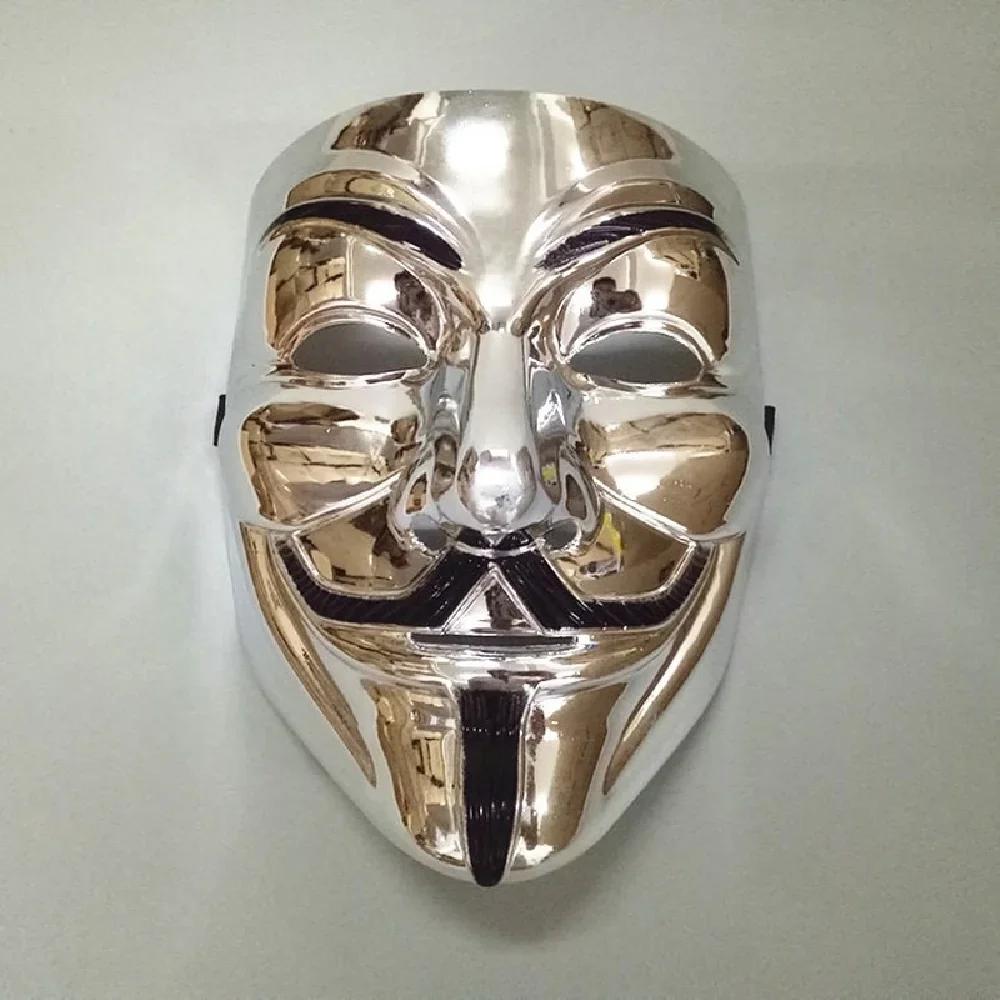 Halloween The V for Vendetta Party Cosplay Masque Mask Anonymous Guy Fawkes Fancy Dress Adult Costume Accessory Macka Mascaras