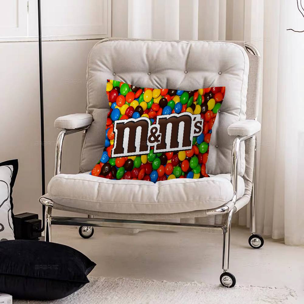 M-Ms C-Chocolate Pillow Cover Design Cushion Cover Decor Holiday Decorati