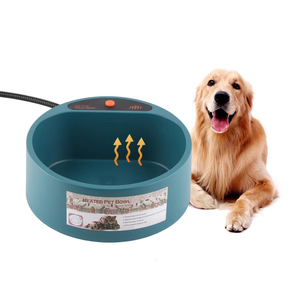 Bol de Apă pentru Animale de Companie Bol Termic pentru Animale de Companie Bol Încălzit Adăpător Automat pentru Animale de Companie pentru Câini Pisici Găini Rațe