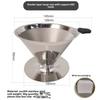 1PC Stainless Steel Reusable Coffee Filter Holder Pour Over Mesh Tea Dripper Cup