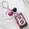 Keychain Lightweight Portable LED Sound Light Design Retro Camera Shape Key Chain Bag Backpack Keyring Pendant Accessory