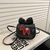 Girls over cute messenger bag red bow pony new year girls red envelope lucky money mini shoulder bag
