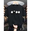 European Sizes Men's Casual Summer T-Shirt with Cute Sheep Print - Soft Breathable Fabric, Ribbed Collar & Regular Fit for Casual Attire