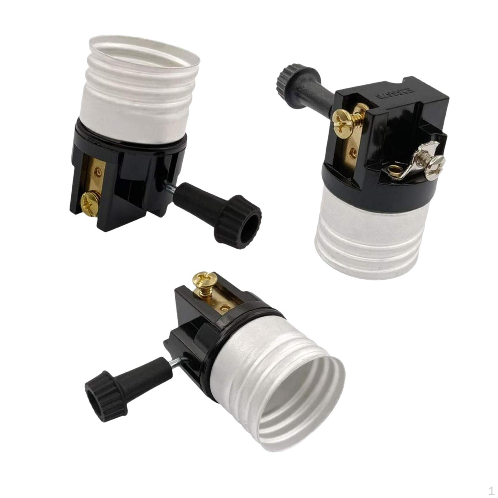 

3 шт. патрон для лампы E26, легкий, запасные части, поворотная ручка переключателя, прочная для стола 3 stage switch