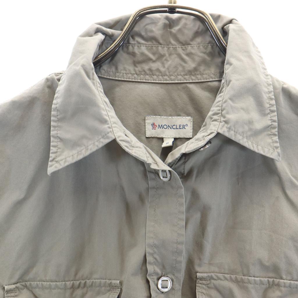 Moncler Made In Hungary Long Sleeve Cotton Shirt S Beige Women Used