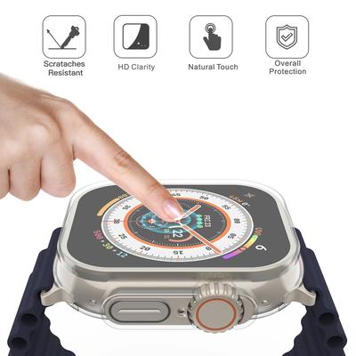 Uhrgehäuse für Apple Watch Ultra 2 49MM Serie 8 7 SE 6 5 4 3 45MM 41MM 44MM 40MM Transparente Abdeckung Apple Watch Displayschutz