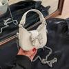 Chain Strap Messenger Bag for Women Bows Shoulder Bag PU Leather Crossbody Bag