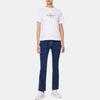 Calvin Klein Letter Logo Round Neck Short Sleeve Pullover T-Shirt Women Tops White 47B865G-YAA