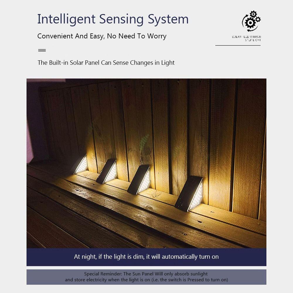 LED Solar Step Lamp Warm Light Outdoor Floor Light High Quality Stair Light  Step Deck Fence