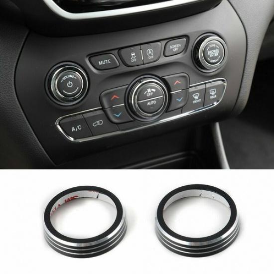 For 14-20 Jeep Grand Cherokee Radio/screen Volume control Switch Knob Trim Cover