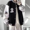 Junior high school students baseball jersey men's spring and autumn American trendy brand loose top students men's and women's same autumn thin coat