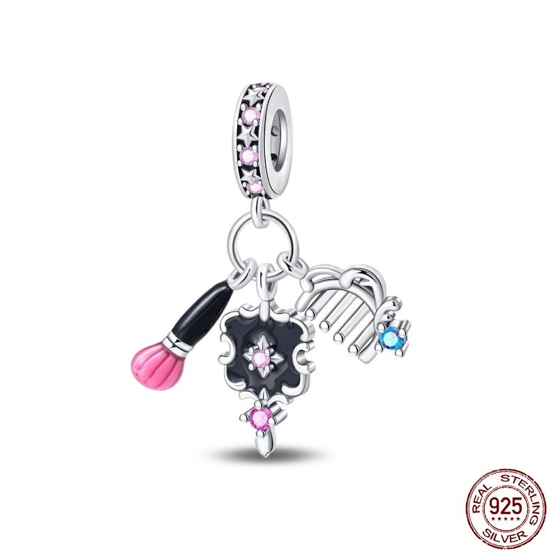 New Copper Tailor Sewing Machine Hairdressing Charms Beads For Brand Original Bracelet Diy Jewelry Gift