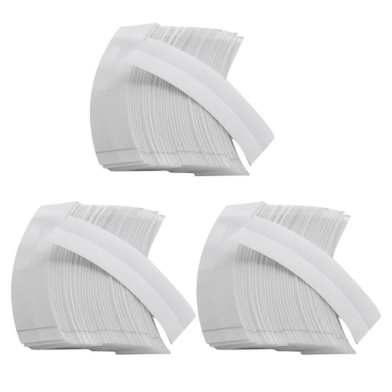 

A65T-108Pcs Fixed Hair Double Tape Adhesive Hair Extension Strips Waterproof For Toupees/Lace Wigs Film With Slitting Line белый