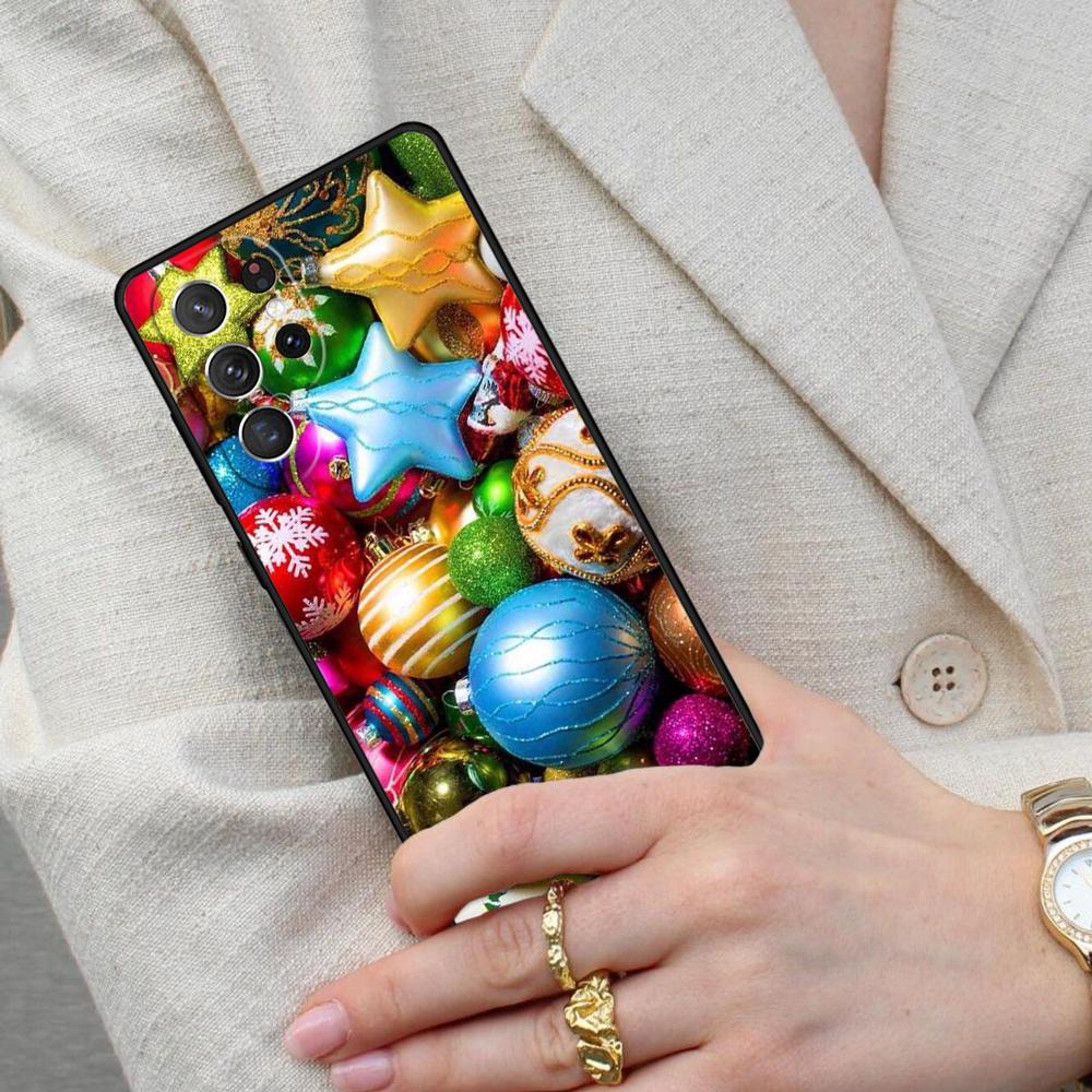 Christmas Baubles Cell Phone Case for Samsung Galaxy S26 Ultra S25 S24 S23 S22 S21 S20 Note10 Cover