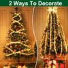 Christmas Ribbon Fairy Light Christmas Decoration DIY Bows String Light Tree Ornaments For Home 2025 Xmas Decor New Year Navidad