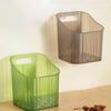 1 Pcs Kitchen Garlic Ginger And Onion Transparent Storage Basket Wall-Hanging Small Wall-Mounted Storage Box Storage Rack
