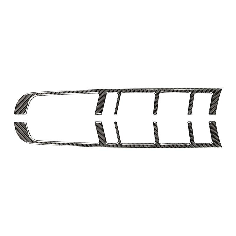 For Porsche Macan 2015-2018 Carbon Fiber Car Center Gear Shifter Buttons Panel Frame Interior Decoration Sticker Accessories