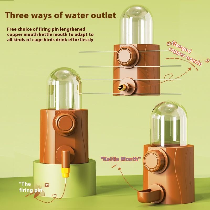 Pet Products Bird Stump Automatic Waterer Bird Drinker Small Pets Pin-Type Water Bottle