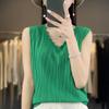 Women Tank Sleeveless MODERN NEW SAGA Summer T-shirt Knit Top Basic Vest Female V-neck