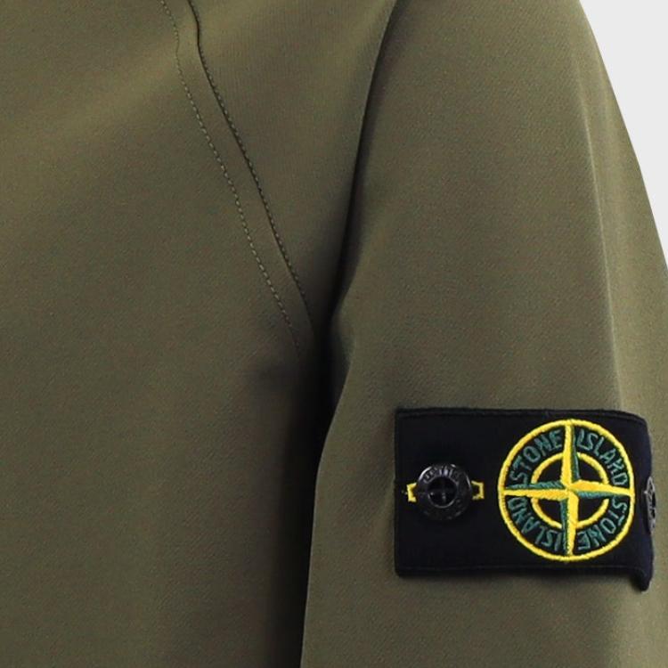 Stone Island Jacket Kids Solid Logo Crew Neck Fitted Long Sleeve Kids jackets Green 791660344-V0054