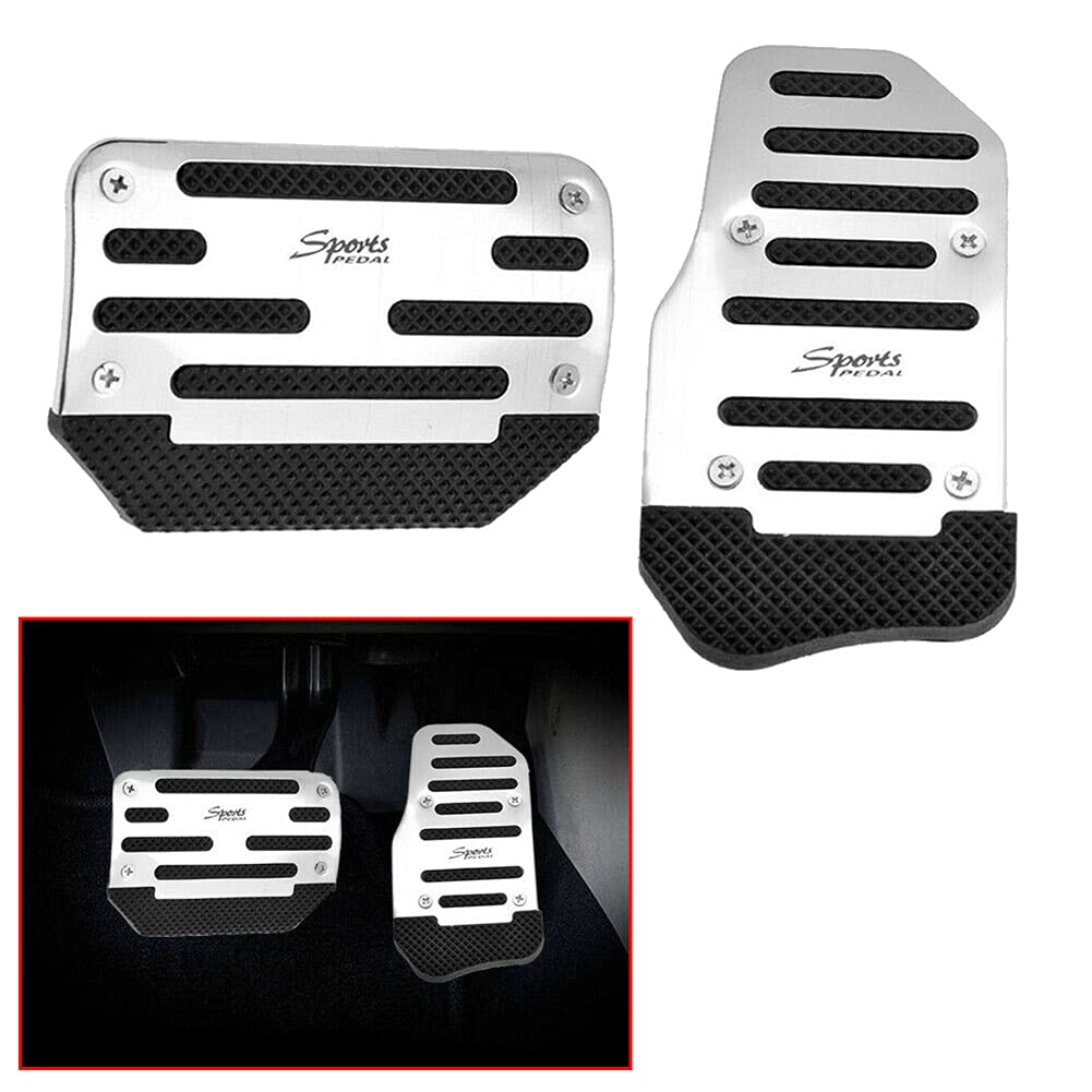 Andifany 2 Pcs Gas Axle Pedal and Brake Pedal Cover Foot Pad Non-slip, Universal Automatic Transmission Car