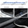 Car Sticker Ford 4Pcs Car Carbon Fiber Door Sill Strip Car Door Sill Protector For Ford Focus 2 3 4 Mondeo Fiesta ecosport Kuga