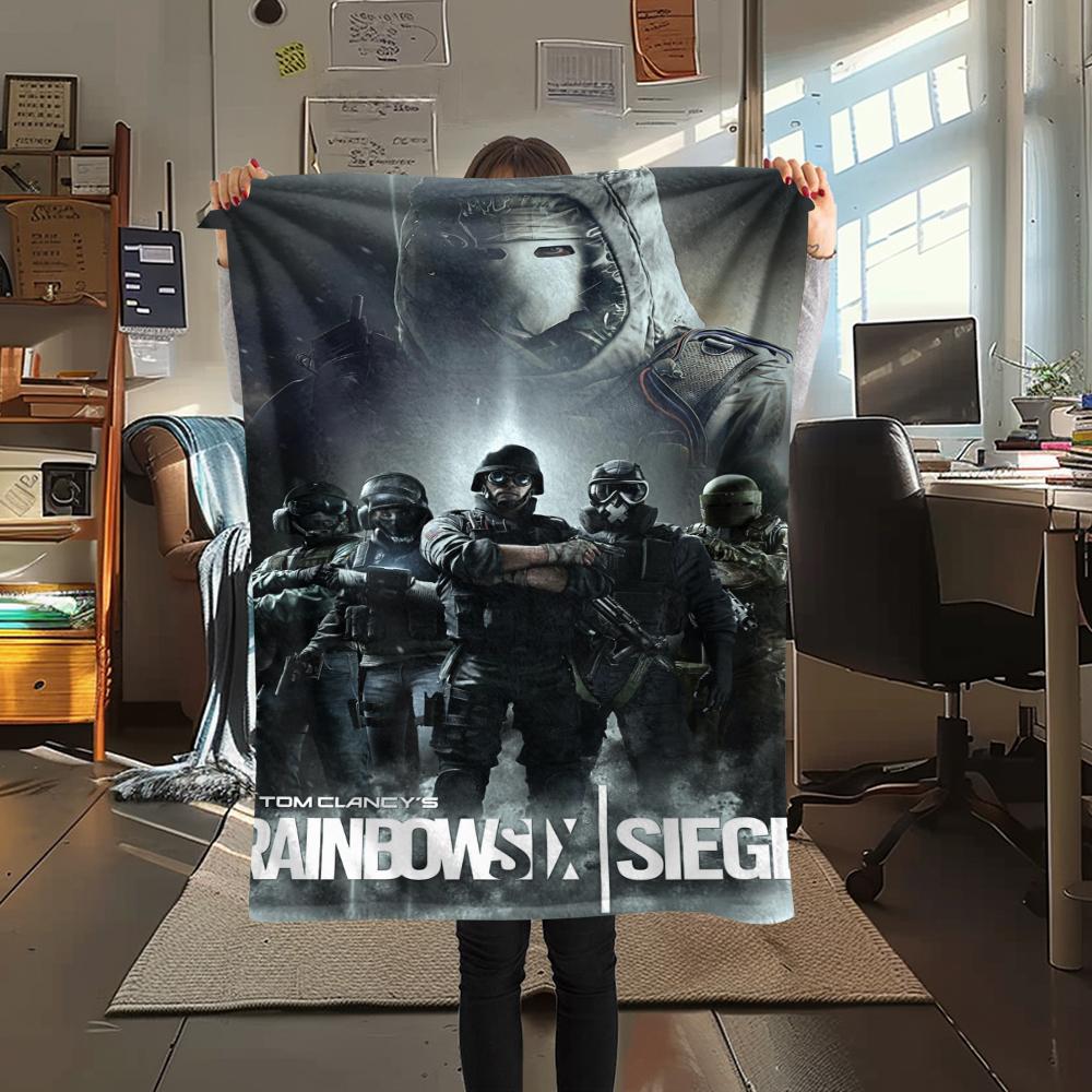 1PC Tom Clancy's Print Flannel Blanket, High quality Comfortable for All Seasons, Home Decor, Warmth and Comfort, Perfect for Christmas Gifts226