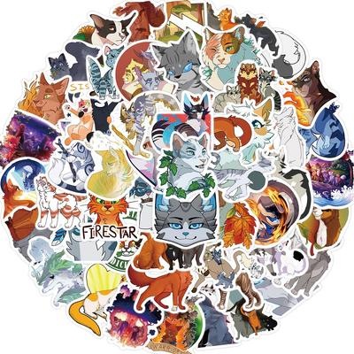 Set von Kriegern PVC Wasserdicht Groß Anime Laptop 52-teilige Aufkleber, Aufkleber, Menge, Fantasy, Roman, Charakter, Katze, Koffer, [Gebraucht]