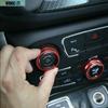 Aluminum Red Central Console AC Knob Cover Trim New For Jeep Compass 2017-