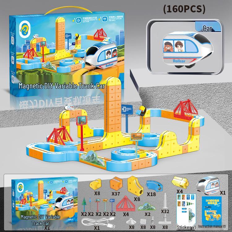 Magnetic Anti-Gravity Building Blocks: High-Speed Rail Track Toy for Kids