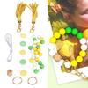 Keychain Lemon Silicone Bead Keyring Key Chain 15mm Silicone Bead Tassel Set for Decoration