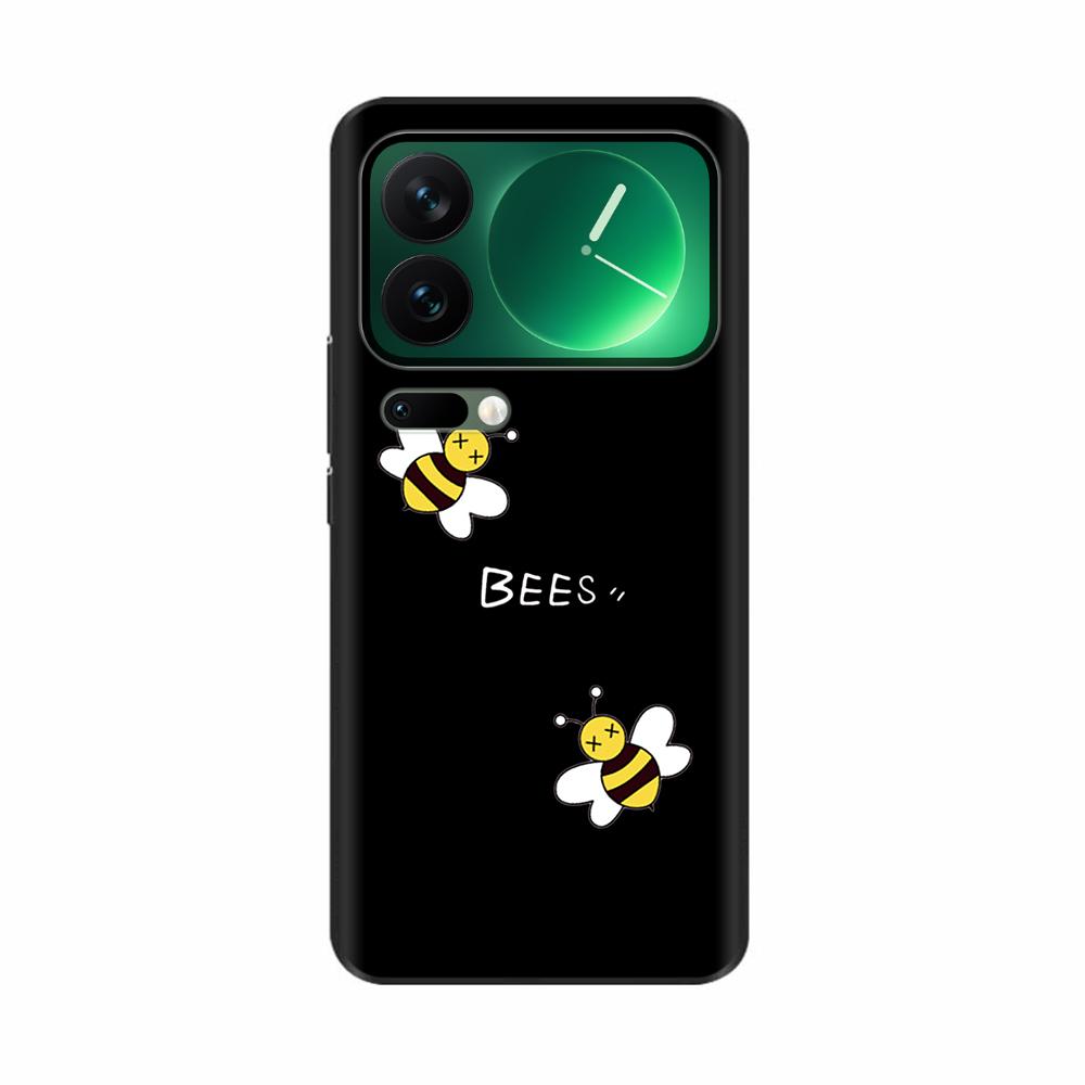 For Xiaomi Mi 17 Pro Max Case Luxury Soft Black Silicone Printed Protective Shell Back Cover Cases For Xiaomi 17 Pro Max Casing