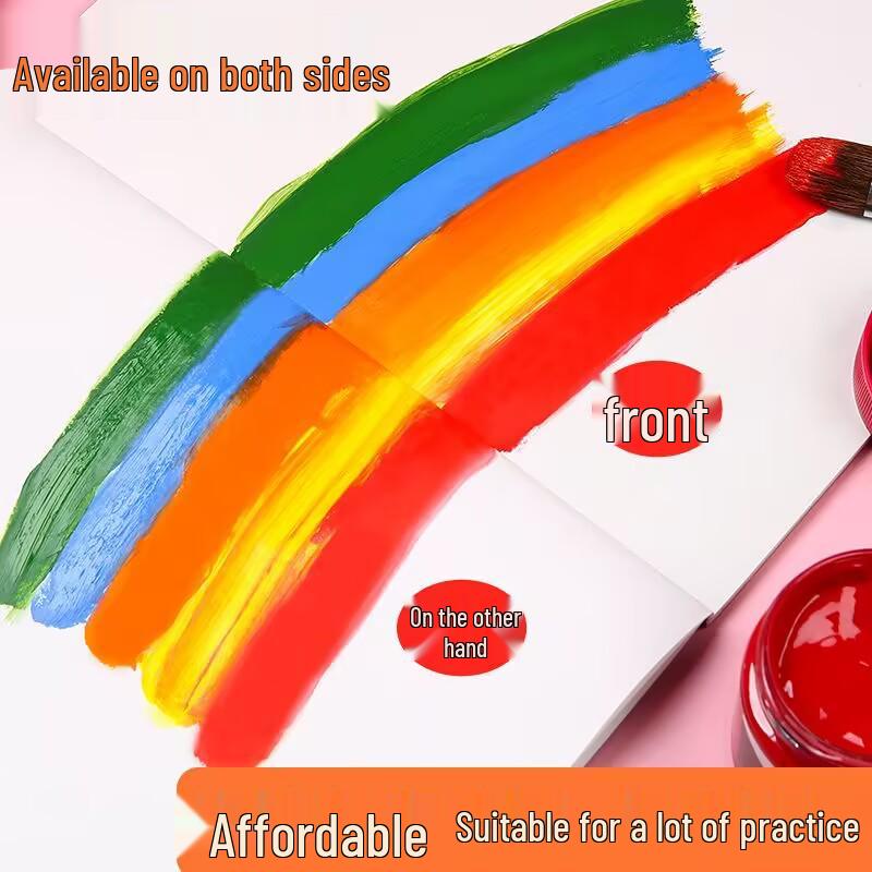 Xinyixin Dual-Sided Tearable Palette for Art Students, No-Wash, Peelable, Suitable for Watercolor and Acrylic Painting.
