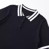 European and American style, new women's clothing, foreign style, contrasting color splicing POLO shirt and top 0387160