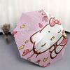 Hello Kitty,Sweet Dreams Automatic Folding Umbrella-Simple 8-Rib Design, Bright Cartoon Pattern, Durable Iron Frame, Suitable For Travel, Ou