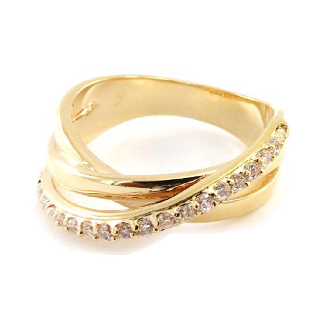 Gold Plated Ring 'Goddess' White Gold - 7 Mm
