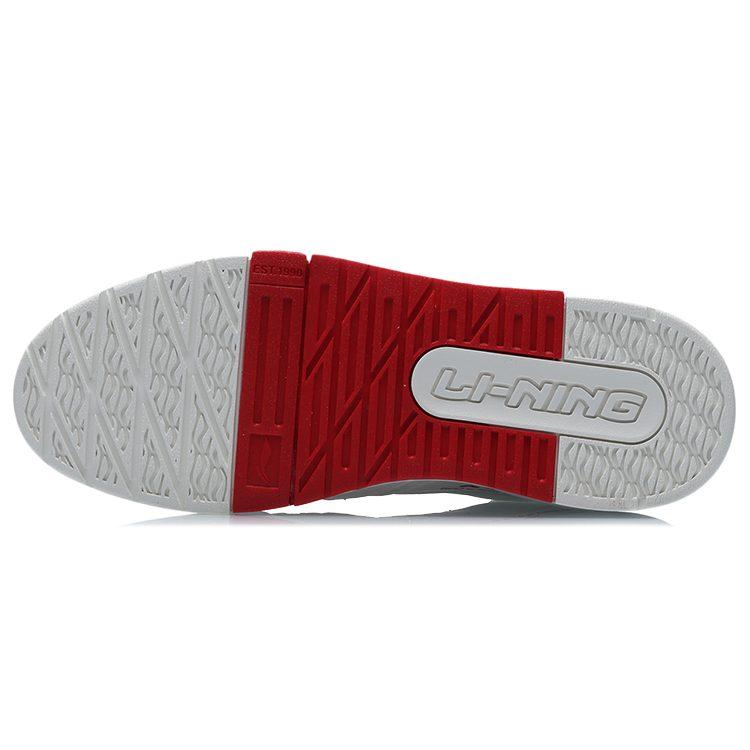 Li Ning 001 BTC Slip Resistant Abrasion Resistant Low Top Skateboard Shoes Women's White Red AECR002-4