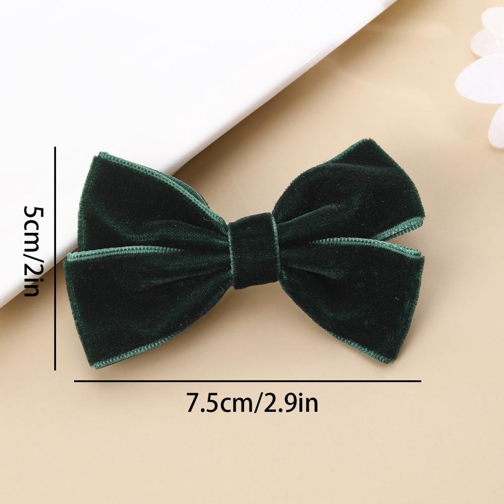 

2 шт. Бархатный бант Заколка для волос для девочек Милая Ретро Красно-зеленый бант Заколка для волос Ручная работа Заколка для волос Головной убор Детские аксессуары для волос