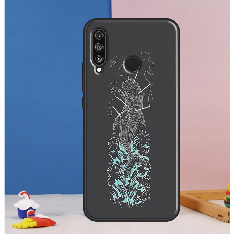 Whale Fish Wave Sea Case For Huawei Nova Y73 Y72 Y70 Y90 Y60 Y61 Y91 12s 12i 11i 8i 9 10 SE P30 P40 Lite P60 Pro