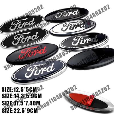 12.5cm 14.3cm 17.5cm 22.5cm Car Logo Hood Rear Trunk Badge Emblem For Focus Mk2 Mk3 Fiesta Mk7 Ranger Mondeo Mk4 S-MAX Kuga