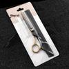 Schwarzgoldene professionelle Friseurscheren-Set: Friseurscheren zum Schneiden, Ausdünnen und Stylen von Ponyfrisuren.