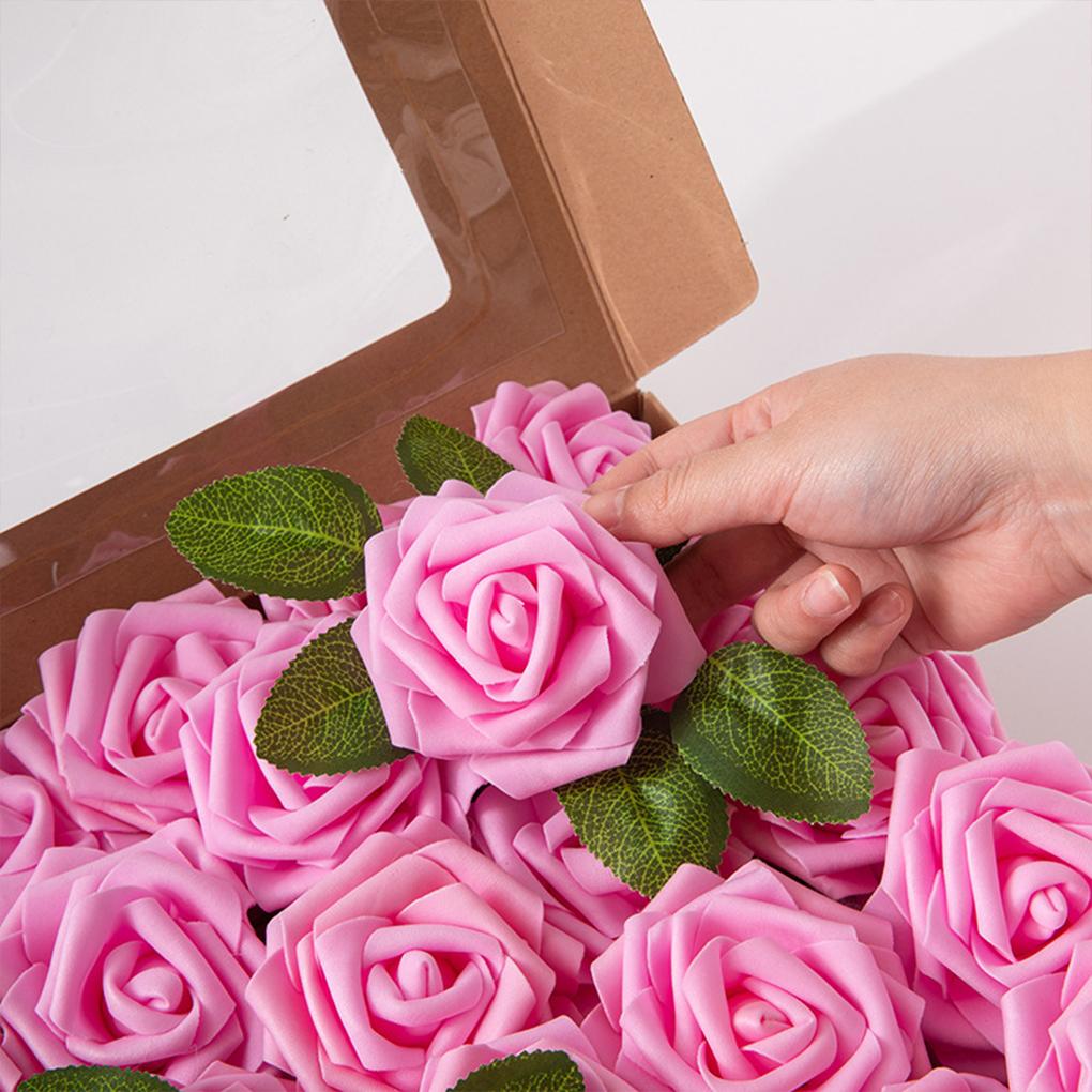 Artificial Flower Simulation Foam Rose Wedding Bouquets Table Centerpieces Baby Shower Party Garland Decoration