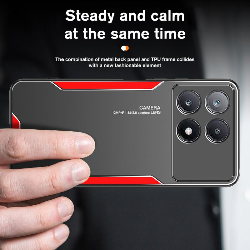 Hafif Zırh Matel Zırh Darbeye Dayanıklı Kılıf Xiaomi PocoF6 Poco F6 Pro Poko Küçük F 6 F6Pro Kılıf TPU Yumuşak Çerçeve Korumalı Fundas