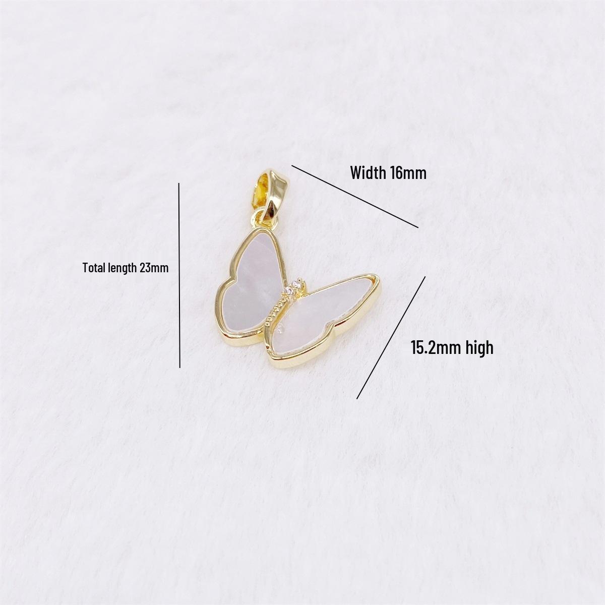 

Ожерелье-подвеска «Бабочка» из белого перламутра с покрытием из 18-каратного золота - Креативный DIY ювелирный аксессуар