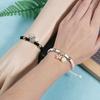 2 Pcs Braided Rope Bracelet Luminous Bead Charm String Bracelet Adjustable Friendship Couples Bracelets Jewelry