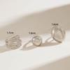 Tocona Smooth Surface Circle Chunky Open Rings Set for Women Trendy Gold Color Geometric Multilayer Finger Rings Fashion Jewelry
