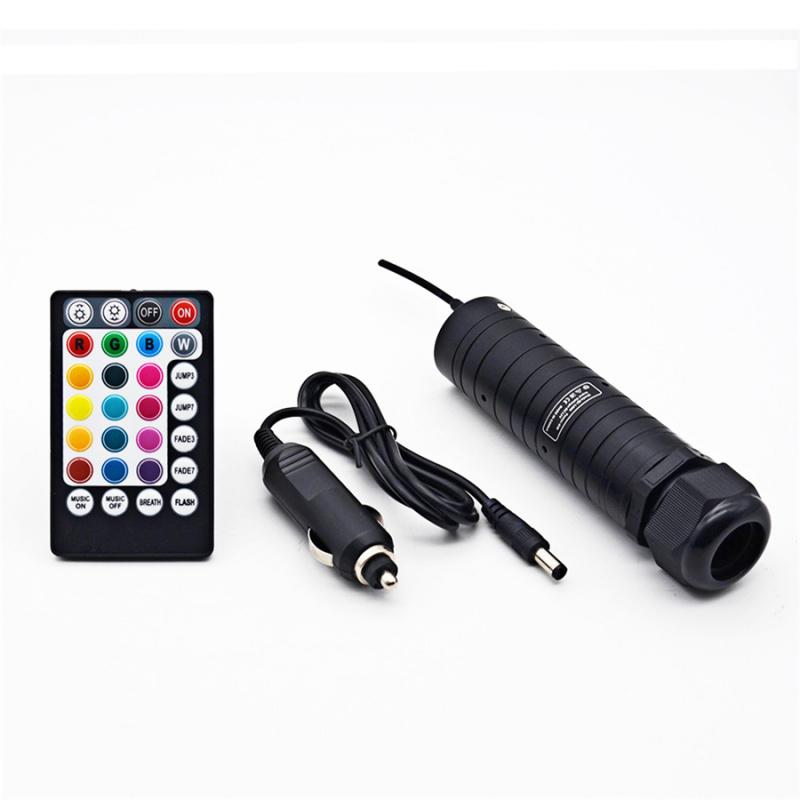 200Pcs Car Headliner Roof Star Light Kit Rgb Led Projector Fiber Optic Cable 12V