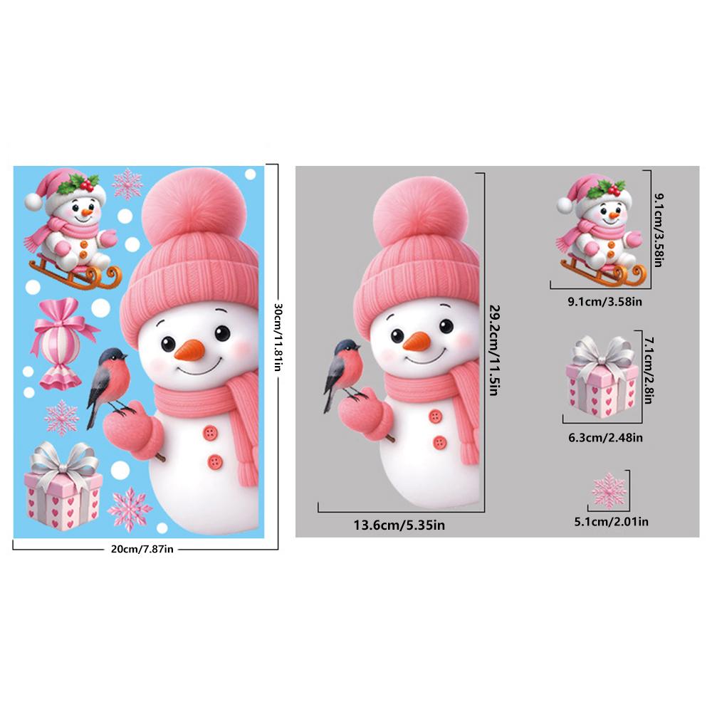 

Santa Claus Christmas Stickers Cute Snowman Xmas Tree Window Stickers Decors Mural 2026 Christmas Static Sticker New Year De 1pc