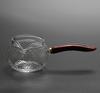 Wooden Handle Hammered Glass Tea Server Set - Borosilicate Gongfu Tea Set with Side Handle. Multiple Options Available.