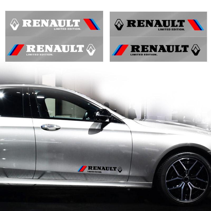 2 Stück Auto 3D Aufkleber Auto Seite Karosserie Sport Aufkleber Abziehbilder Autozubehör Für Renault Dacia Megane 2 3 Duster Logan Clio 4 Scenic 2 Captur